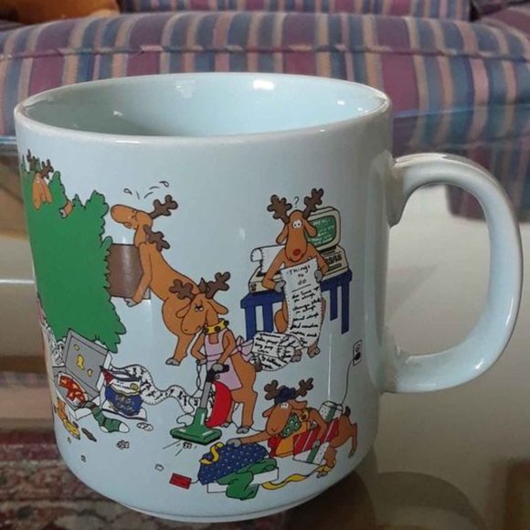 Vintage Funky Christmas Mug by Russ-Berrie & Co - Picture 2 of 5
